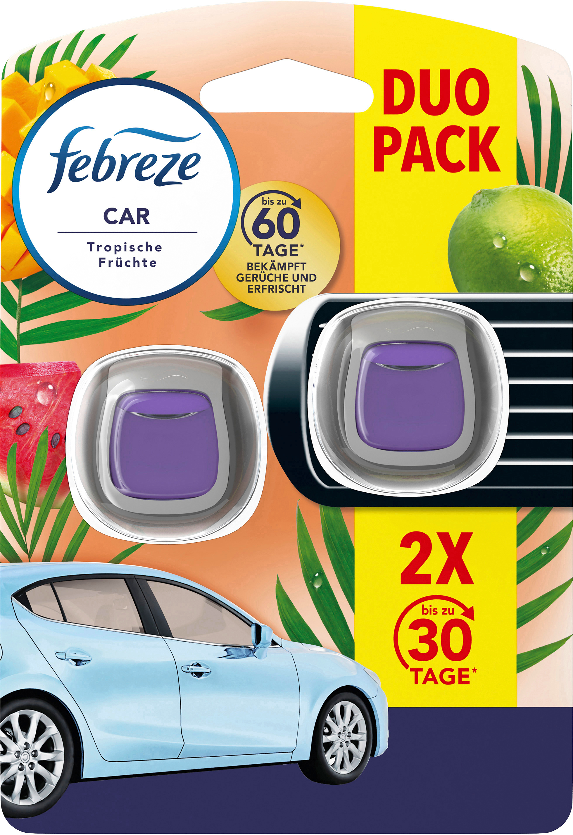photo FEBREZE Désodorisants pour voiture 972121 Fruits tropicaux Duo