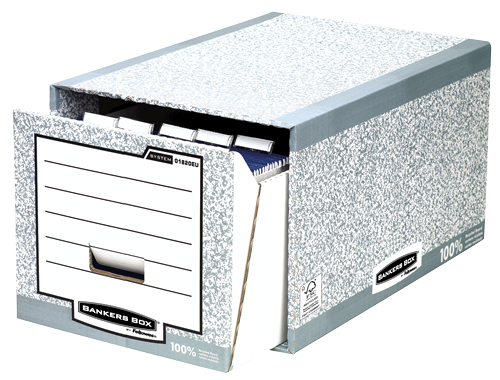 FELLOWES BankersBox Schubladenbox 01820EU gris/blanc 35x29x54.5cm