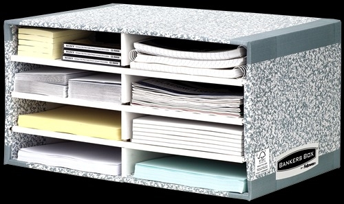 photo FELLOWES BankersBox système archiv. 08750EU gris/blanc 8 cases