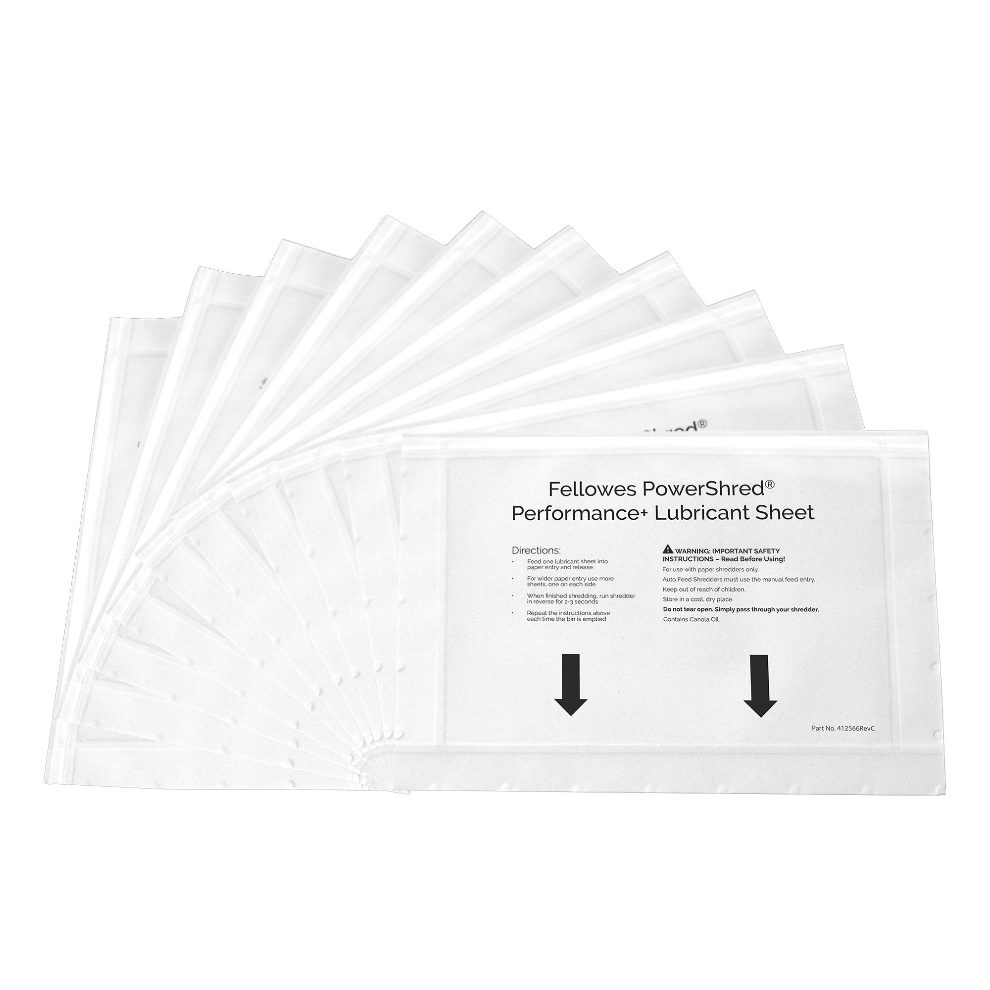 FELLOWES Performance Feuilles huile 4025601 POWERSHRED 10 pcs.