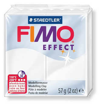 FIMO Pâte à modeler Effect 57g 8010-014 blanc translucent