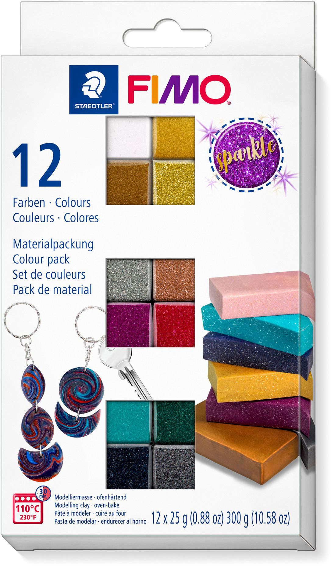 photo FIMO Set de modelage effect 12x25g 8013c12-4 Pailleté