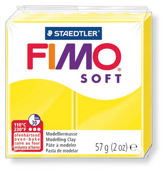 FIMO Pâte à modeler Soft 57g 8020-10 jaune jaune