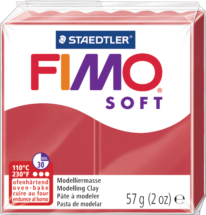 FIMO Pâte à modeler Soft 57g 8020-26 rouge