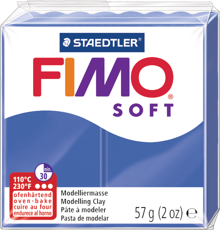 FIMO Pâte à modeler Soft 57g 8020-33 bleu bleu