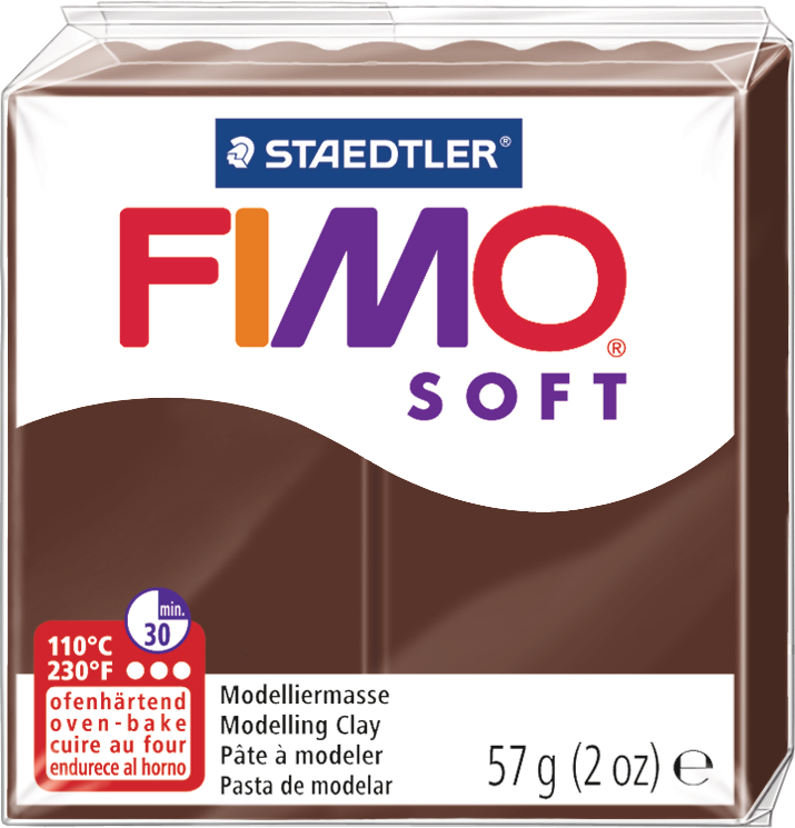 FIMO Pâte à modeler Soft 57g 8020-75 chocolat chocolat