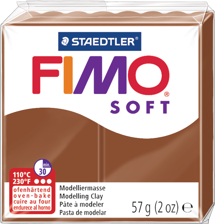 FIMO Pâte à modeler Soft 57g 8020-76 cognac