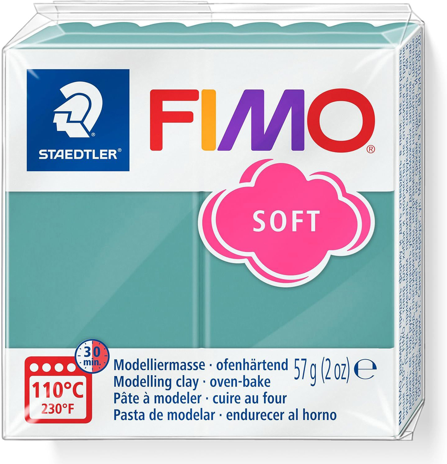 photo FIMO Pâte à modeler soft 57g 8020-T36 coleurs tendance, vert
