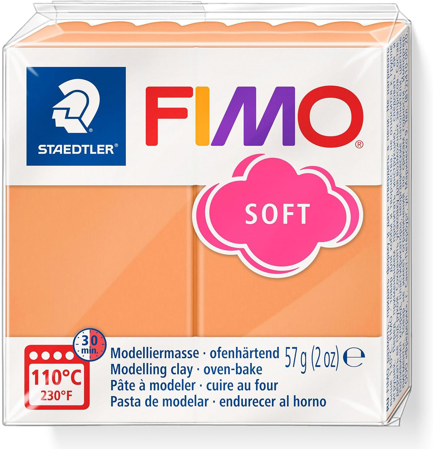 photo FIMO Pâte à modeler soft 57g 8020-T41 coleurs tendance, orange