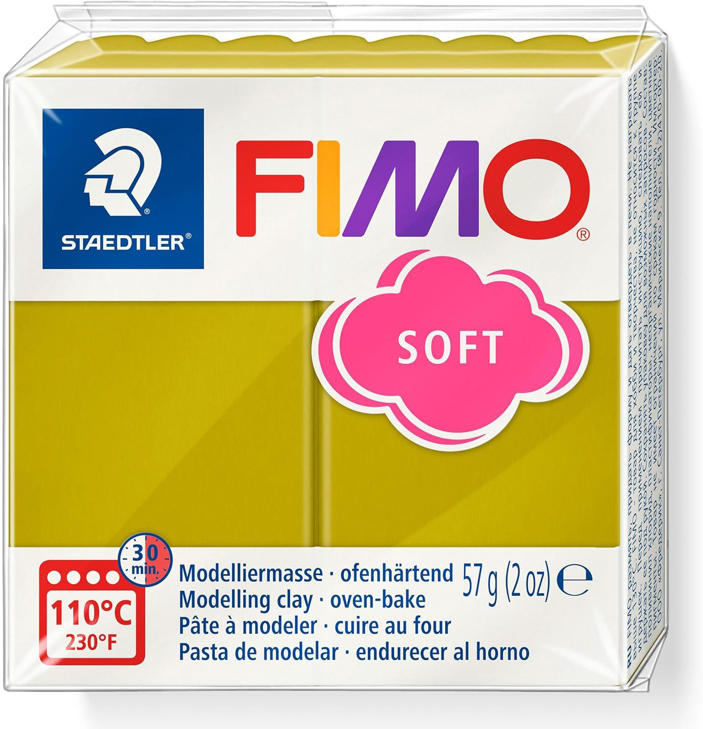 photo FIMO Pâte à modeler soft 57g 8020-T51 coleurs tendance, jaune