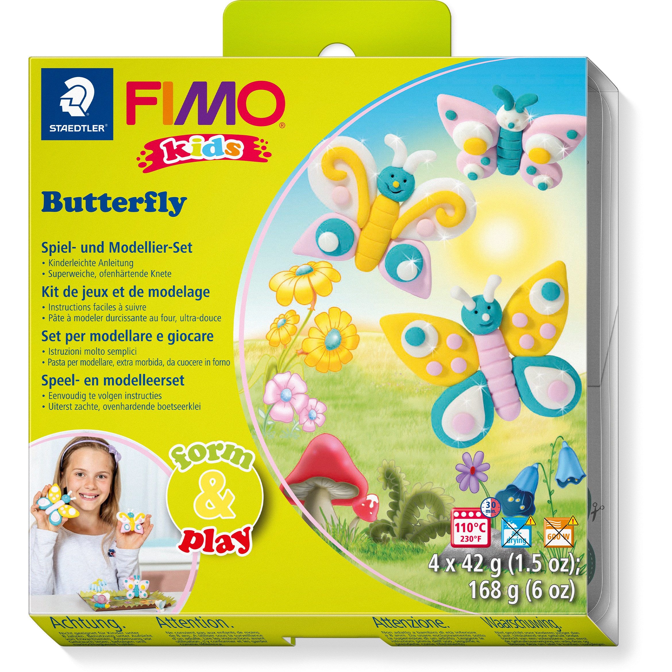 FIMO Kids form&play 4x42g 803410LY Set Butterfly Set Butterfly