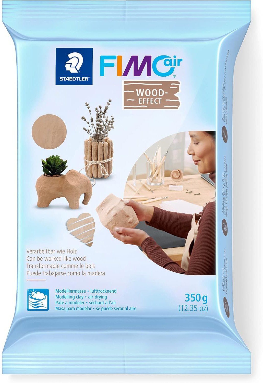 photo FIMO Pâte à modeler Air 350g 8150-W7 effet bois