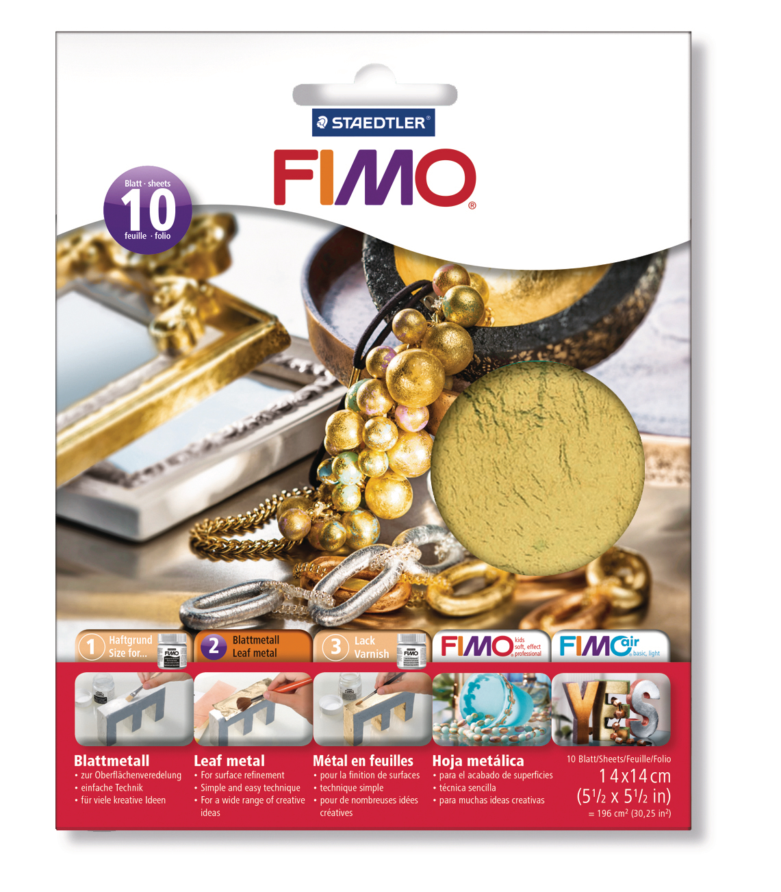 FIMO Film metallic 14x14cm 8781-11 or