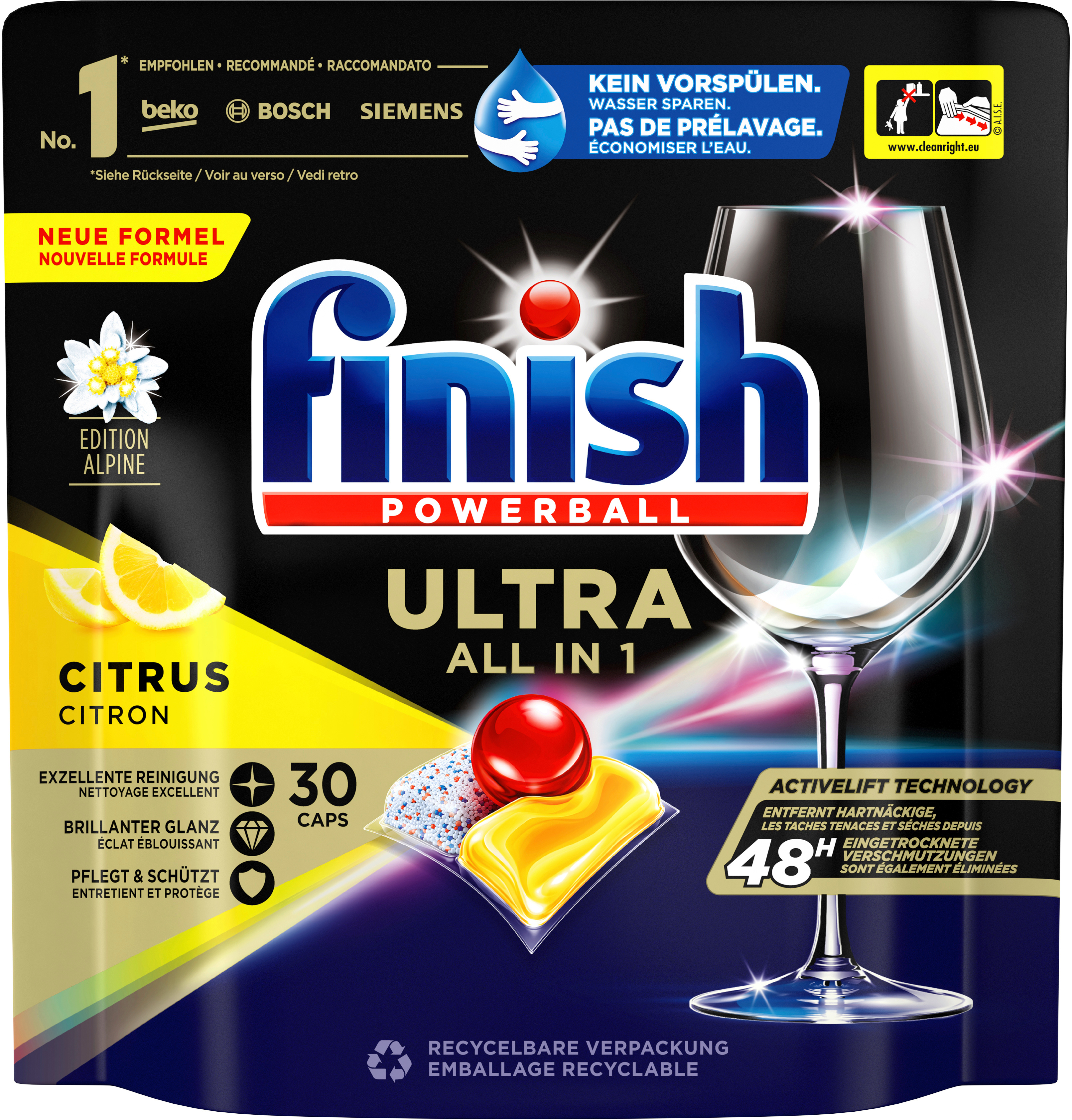 FINISH Ultra All-in-1 3247332 citrus 30 Caps