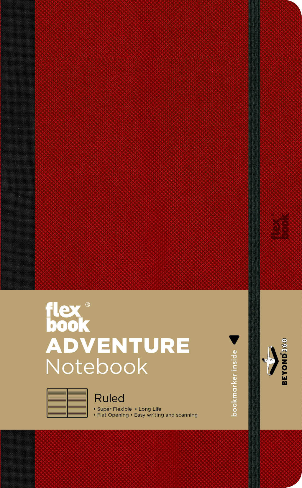 FLEXBOOK Carnet de notes Adventure 21.0008 ligné 13x21 cm red