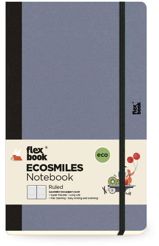 FLEXBOOK Carnet de notes Ecosmiles 21.0012 ligné 13x21 cm lavender