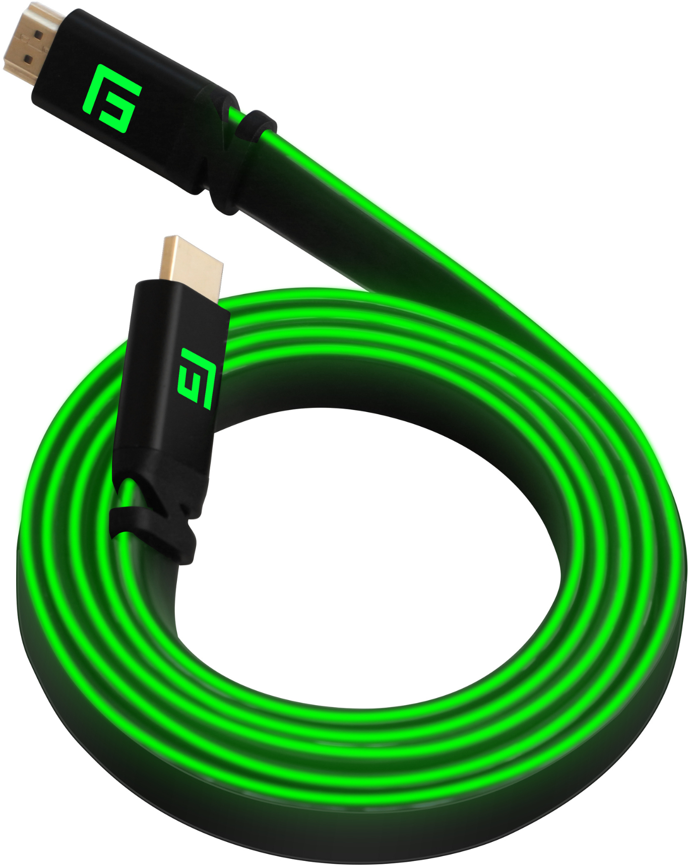 photo FLOAT GRIP High-Speed LED HDMI Cable FG-HDMILED-300-GREEN 3M, v2.1 Green