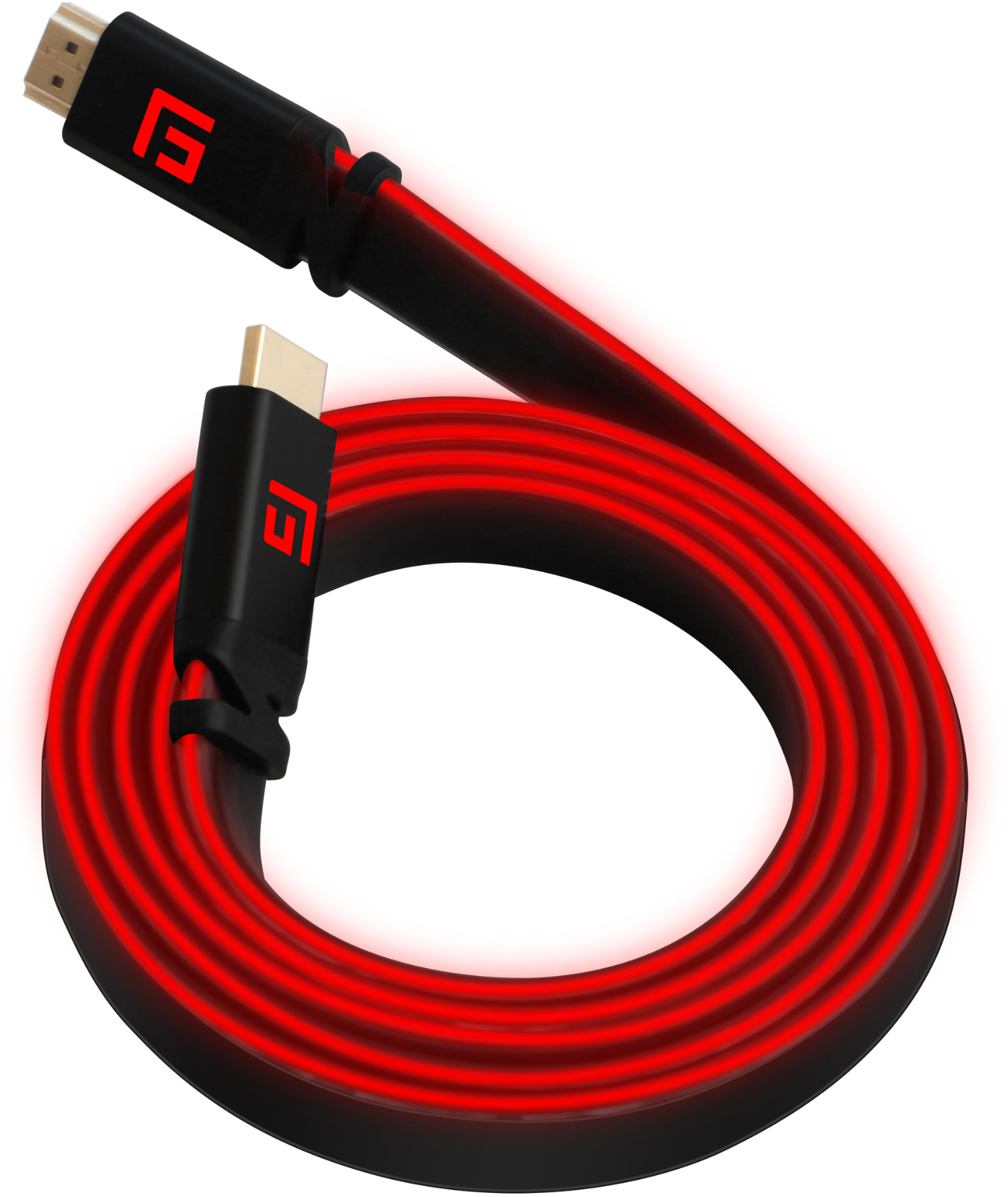 photo FLOAT GRIP High-Speed LED HDMI Cable FG-HDMILED-300-RED 3M, v2.1 Red