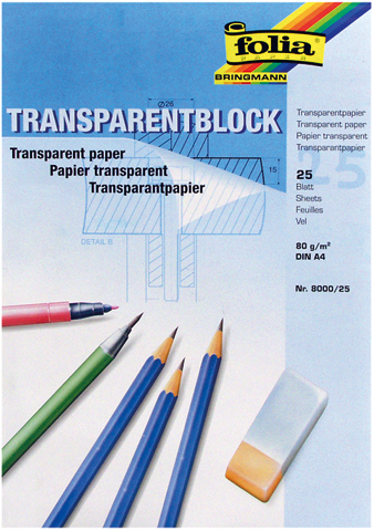 FOLIA Papier transparent A3 03.8050.25 80/85g 25 feuilles