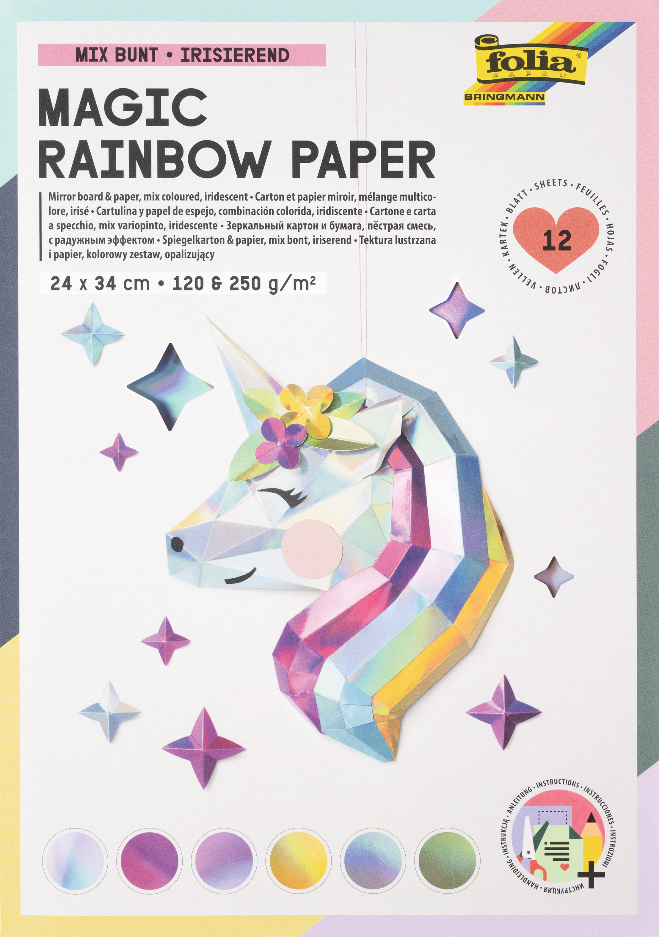 photo FOLIA Papier Arc-en-ciel 120g, 250g 12049 Magic