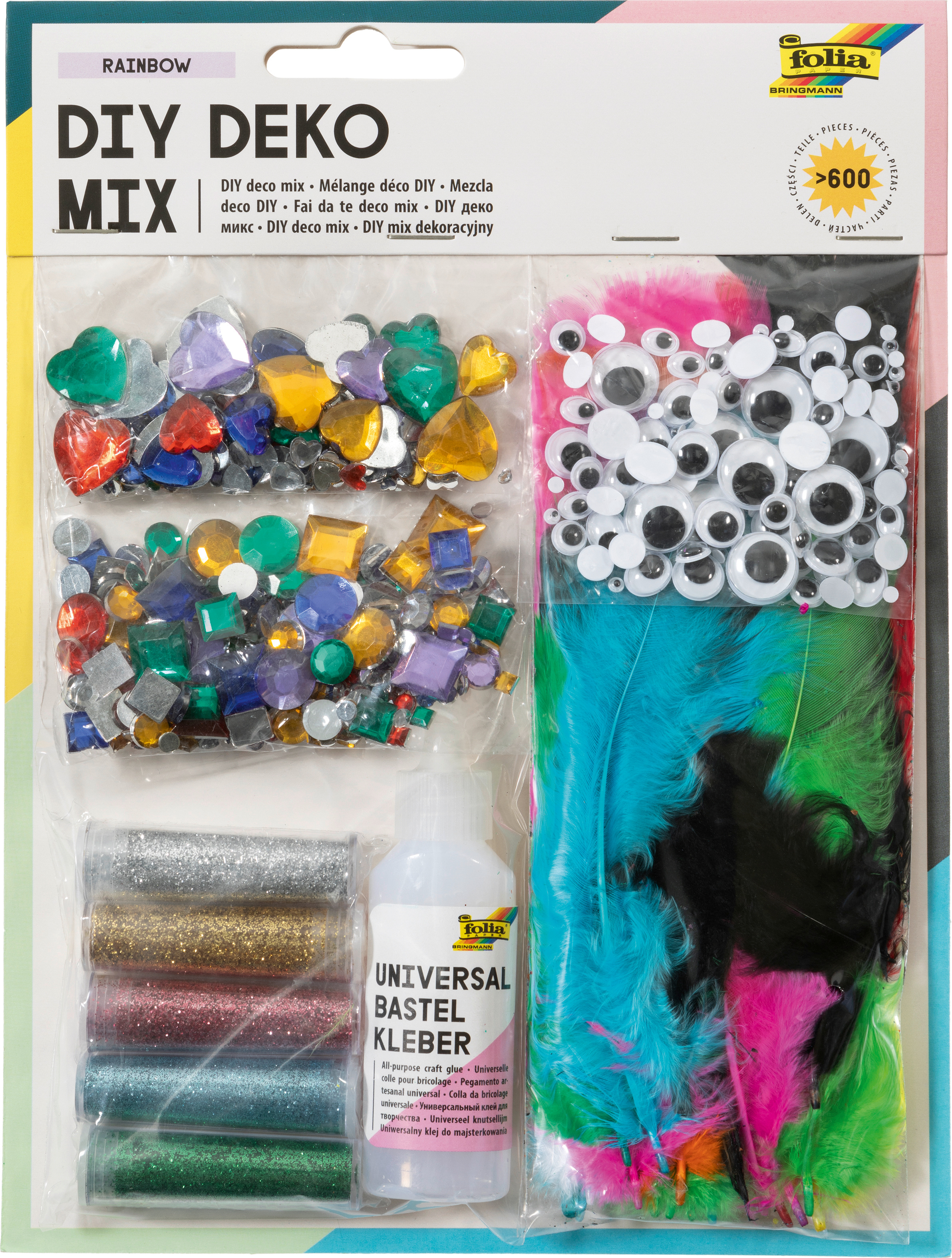 FOLIA Kit de décoration 12420 Mix-Craft, 600 pcs. Mix-Craft, 600 pcs.