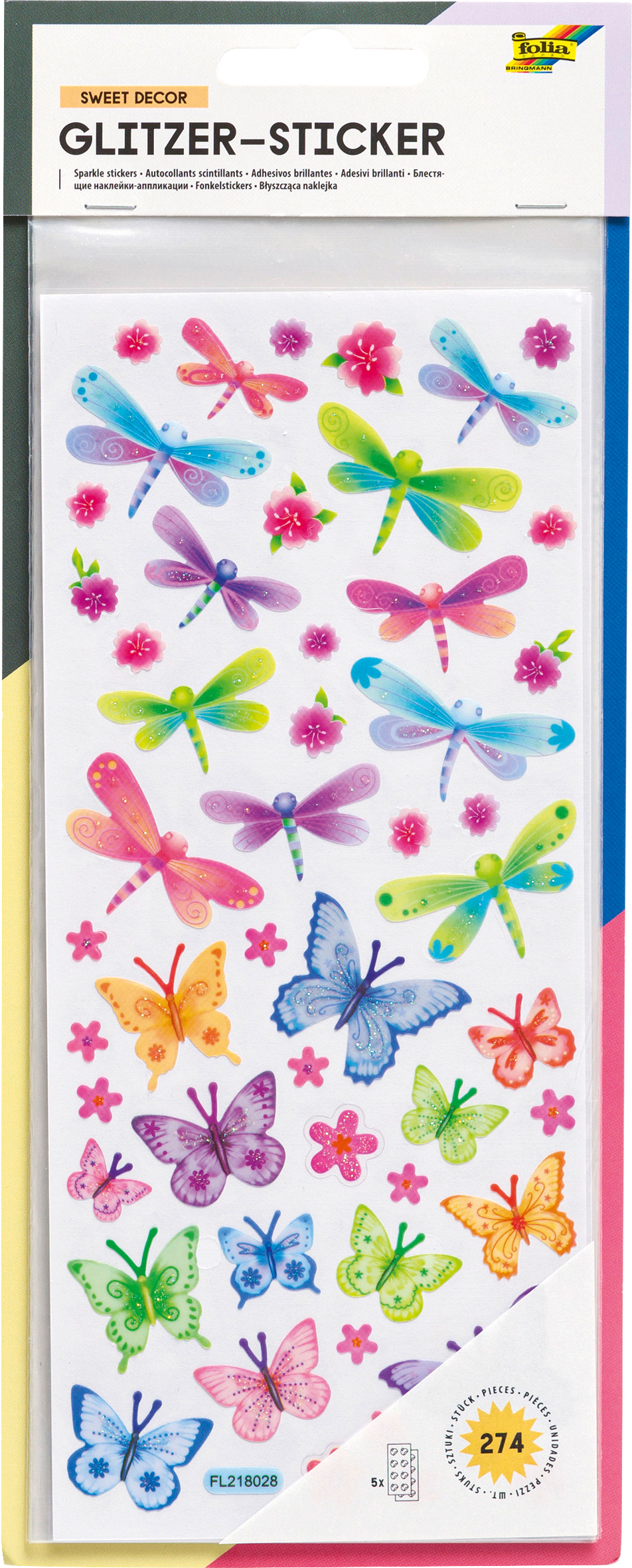 photo FOLIA Glitter-Sticker 1410 Sweet Decor 5 fll./274 pcs.