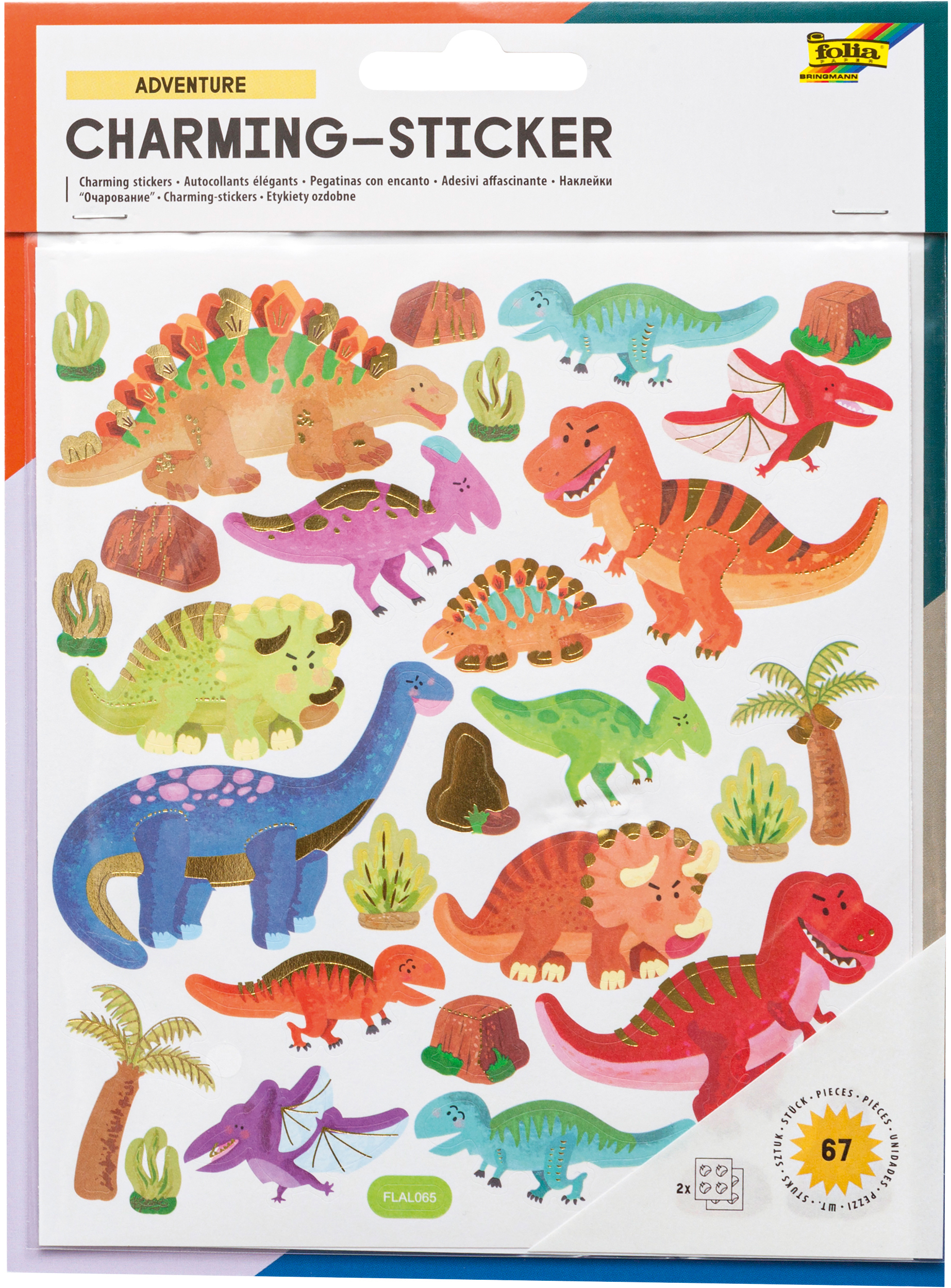 photo FOLIA Charming-Sticker 18203 Adventure 2 feuilles/67 pcs.