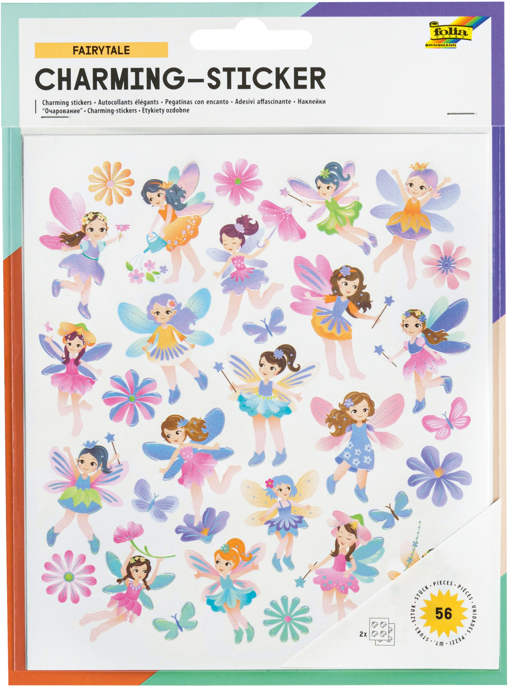 photo FOLIA Charming-Sticker 18205 Fairytale 2 feuilles/56 pcs.