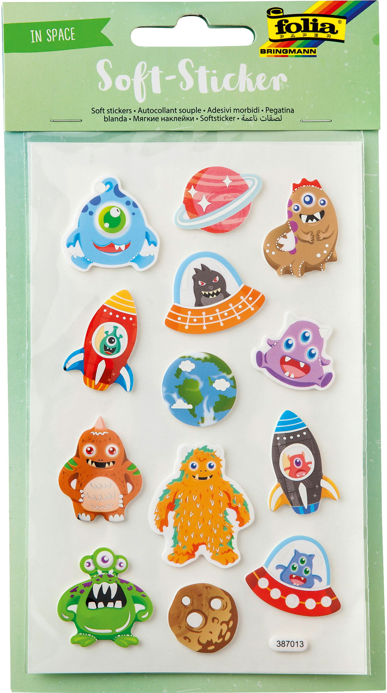 photo FOLIA Soft-Sticker 19305 In Space 2 feuilles/23 pcs.
