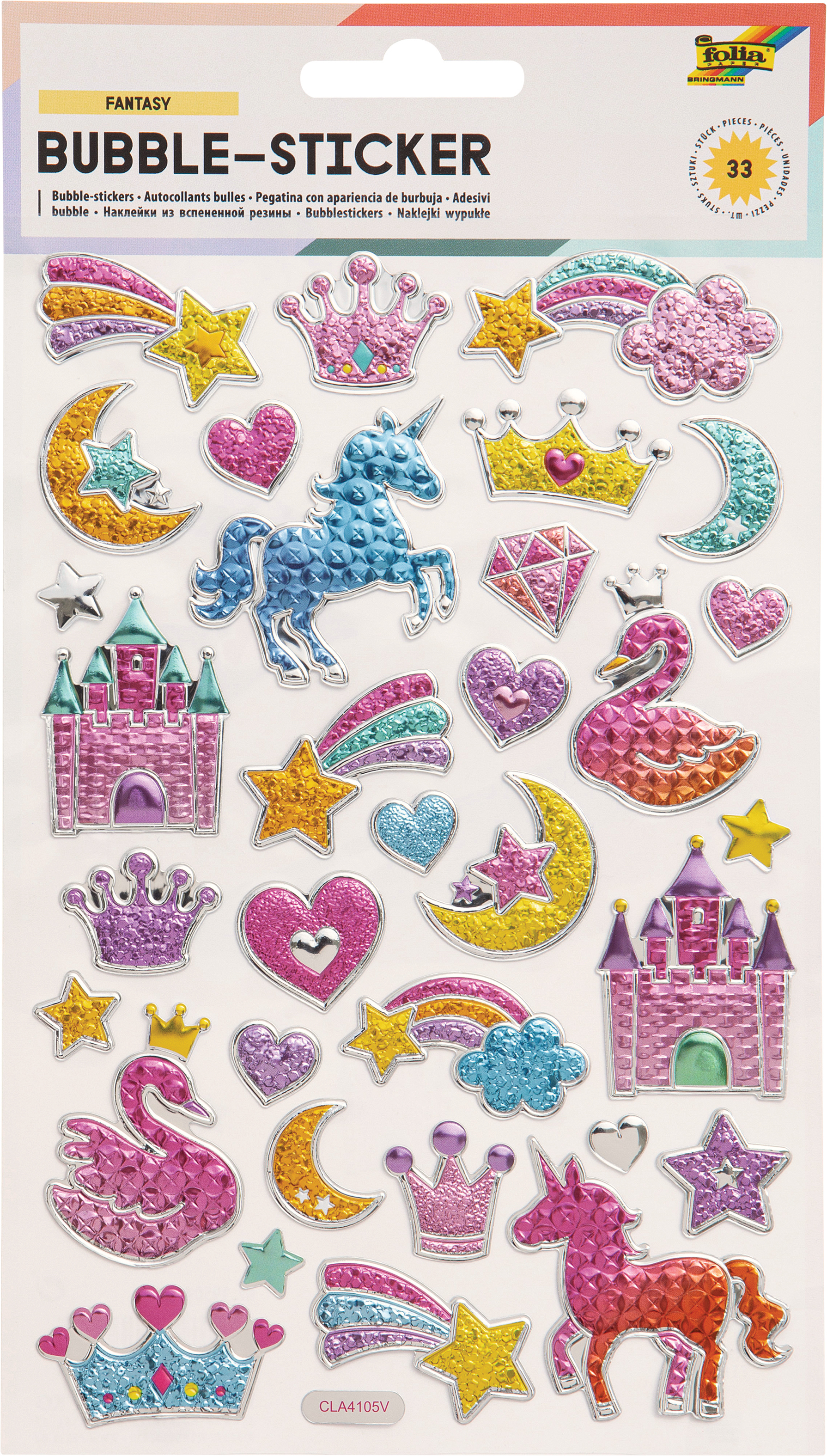 photo FOLIA Stickers Bulles 14x21cm 19504 Fantasy