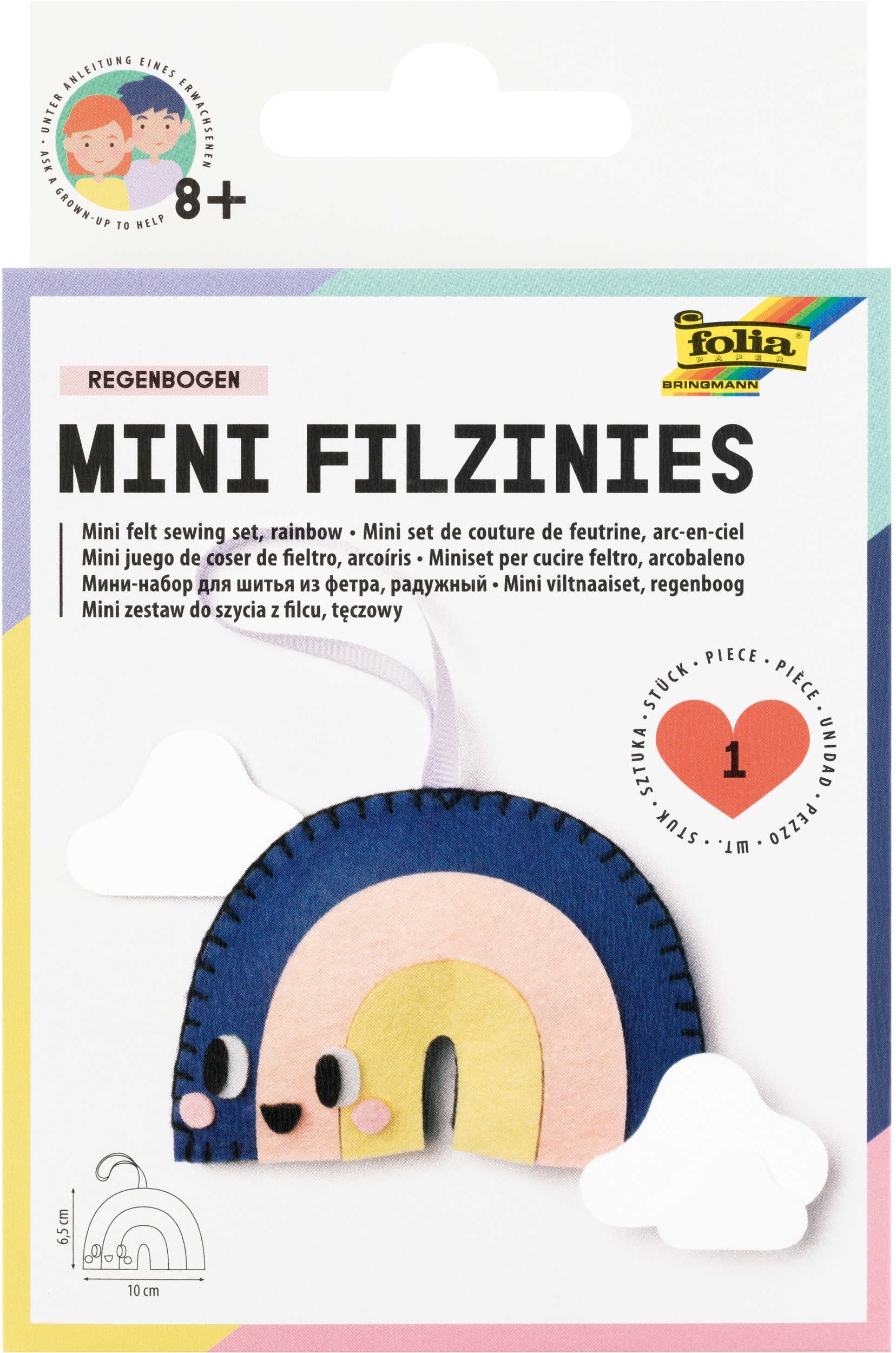 photo FOLIA Mini feutrines 52922 Regenbogen 15 pièces