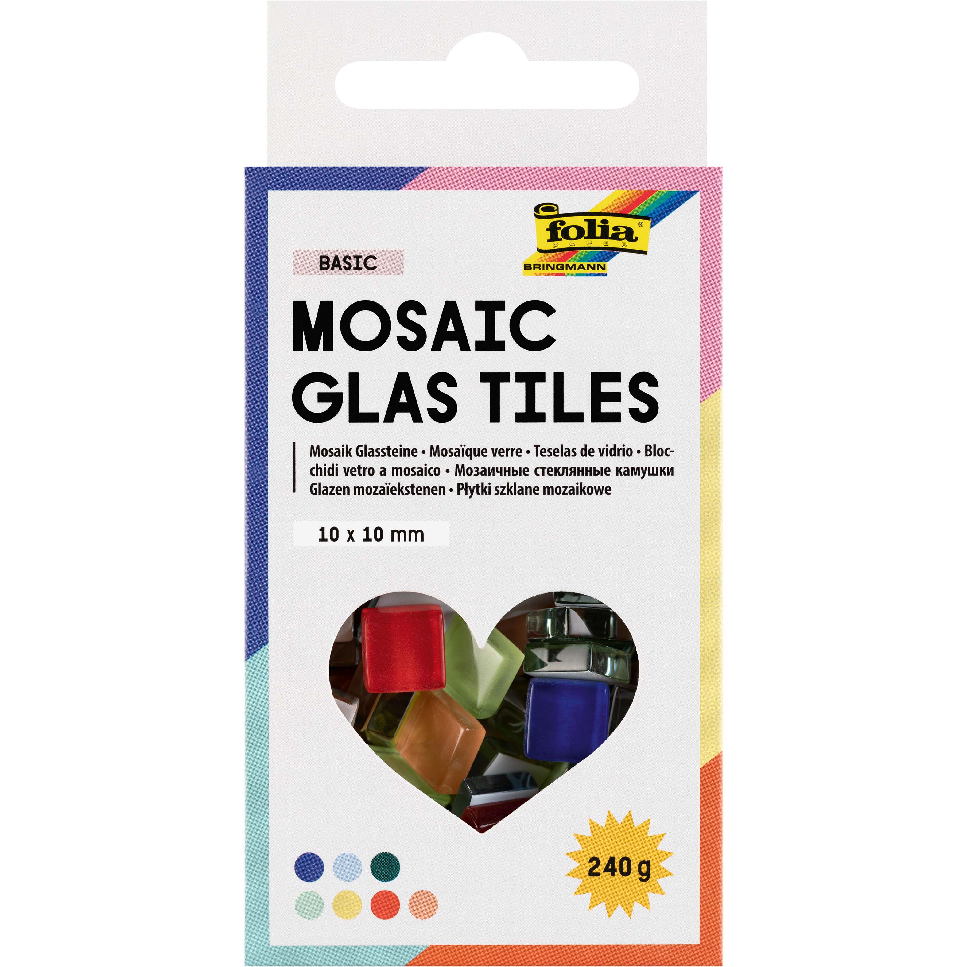 photo FOLIA Mosaïque briques verre 10x10mm 5609 Basic 300 pieces