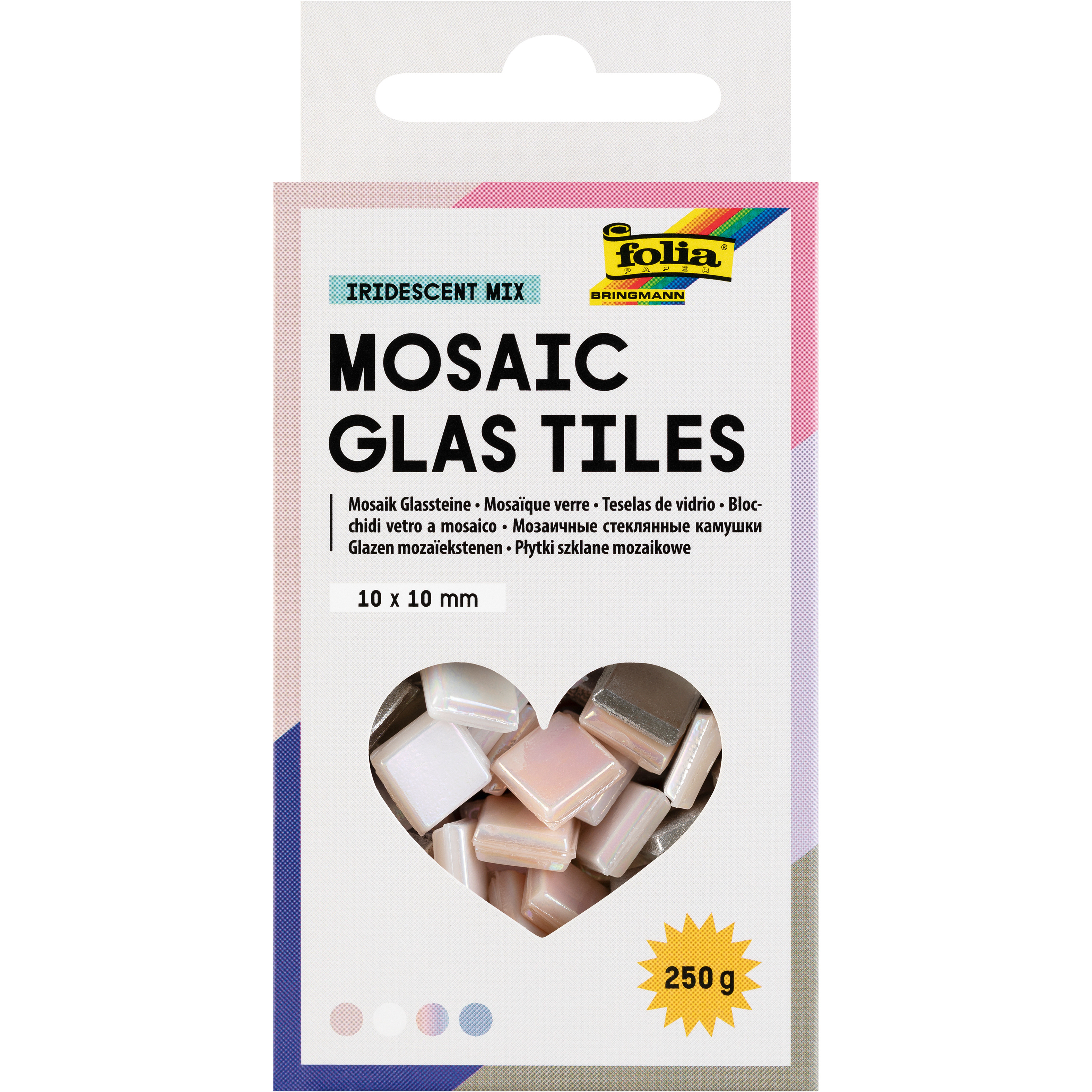 photo FOLIA Mosaïque verre 10x10mm 5629 Irisierend 300 pieces
