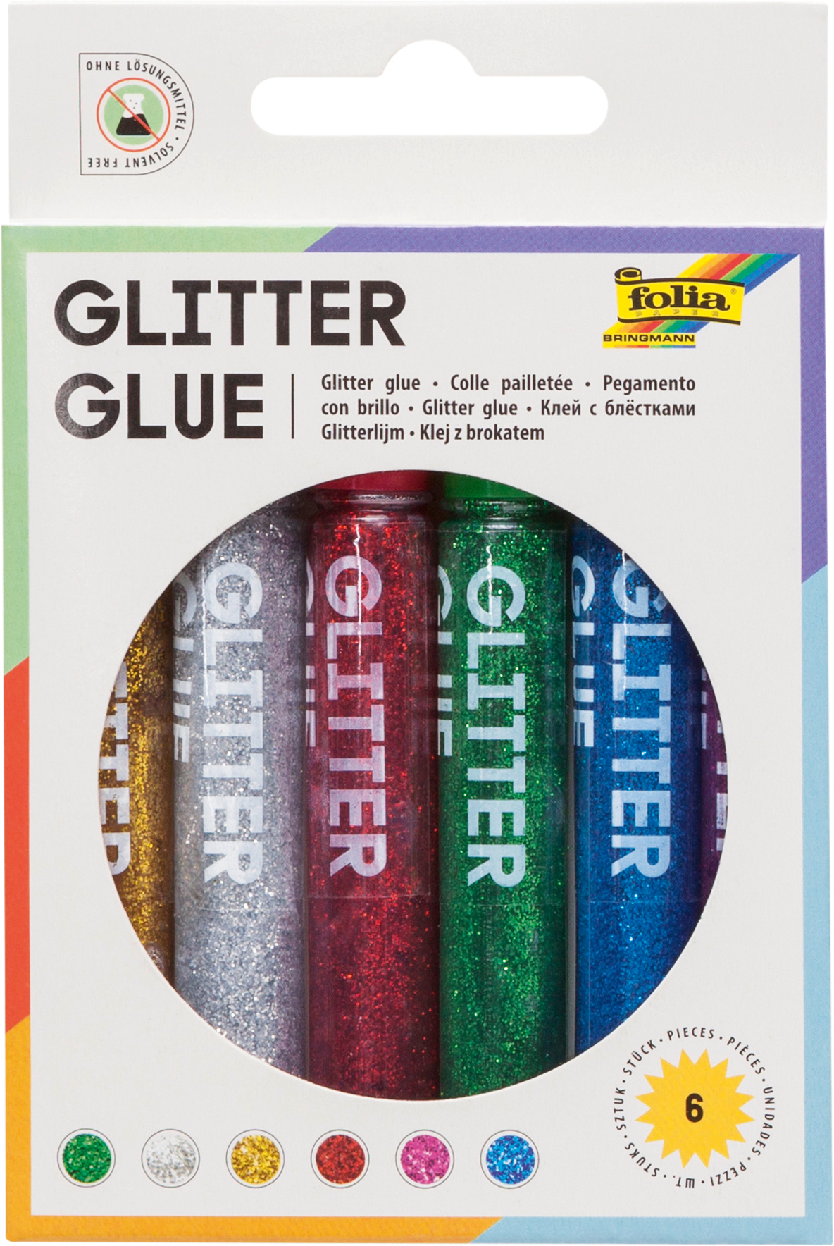 FOLIA Glitter-Glue 570 6 pcs. 6 pcs.
