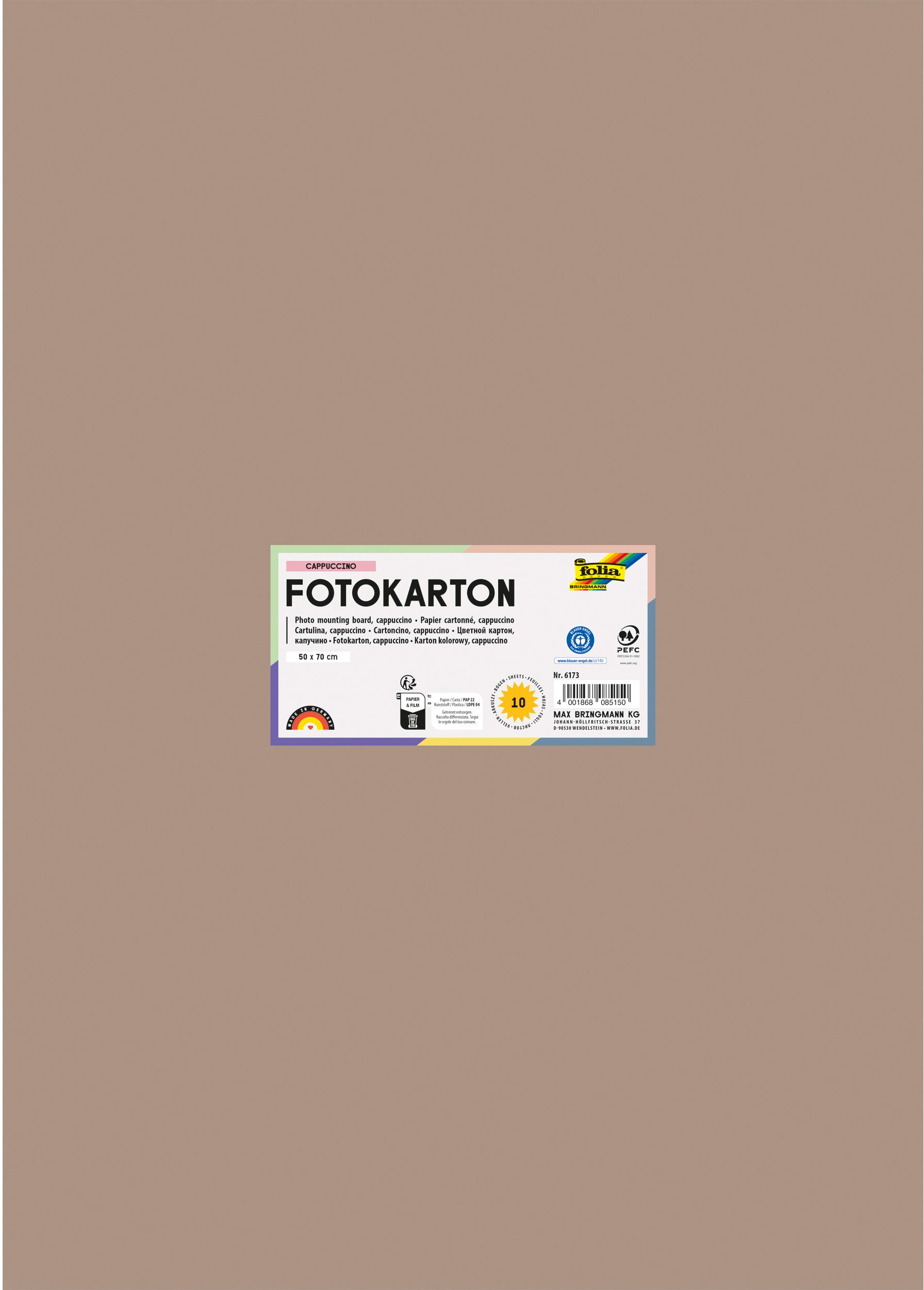 FOLIA Fotokarton 50x70cm 6173 300g, cappuccino