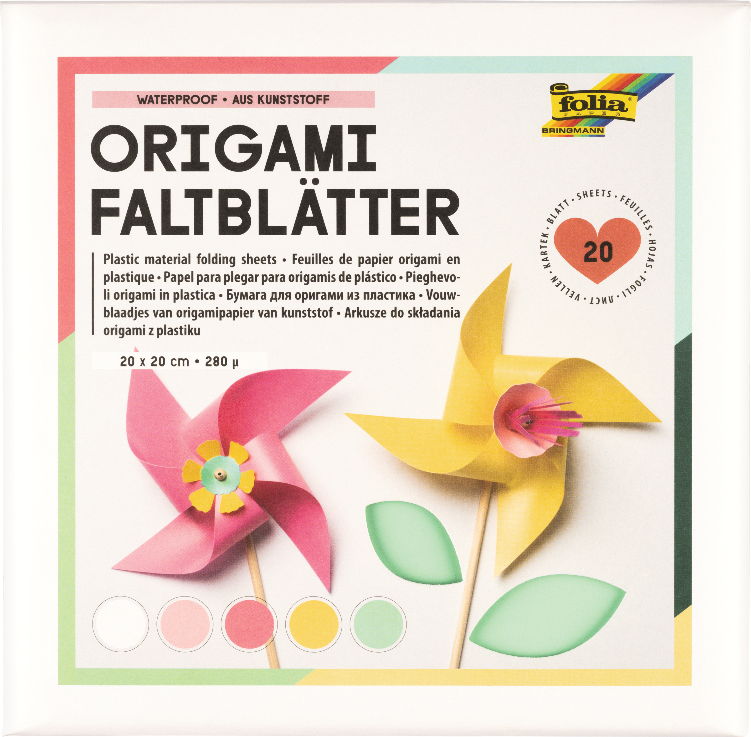 photo FOLIA Feuilles Origami 20x20cm 9161/0 en Plastique