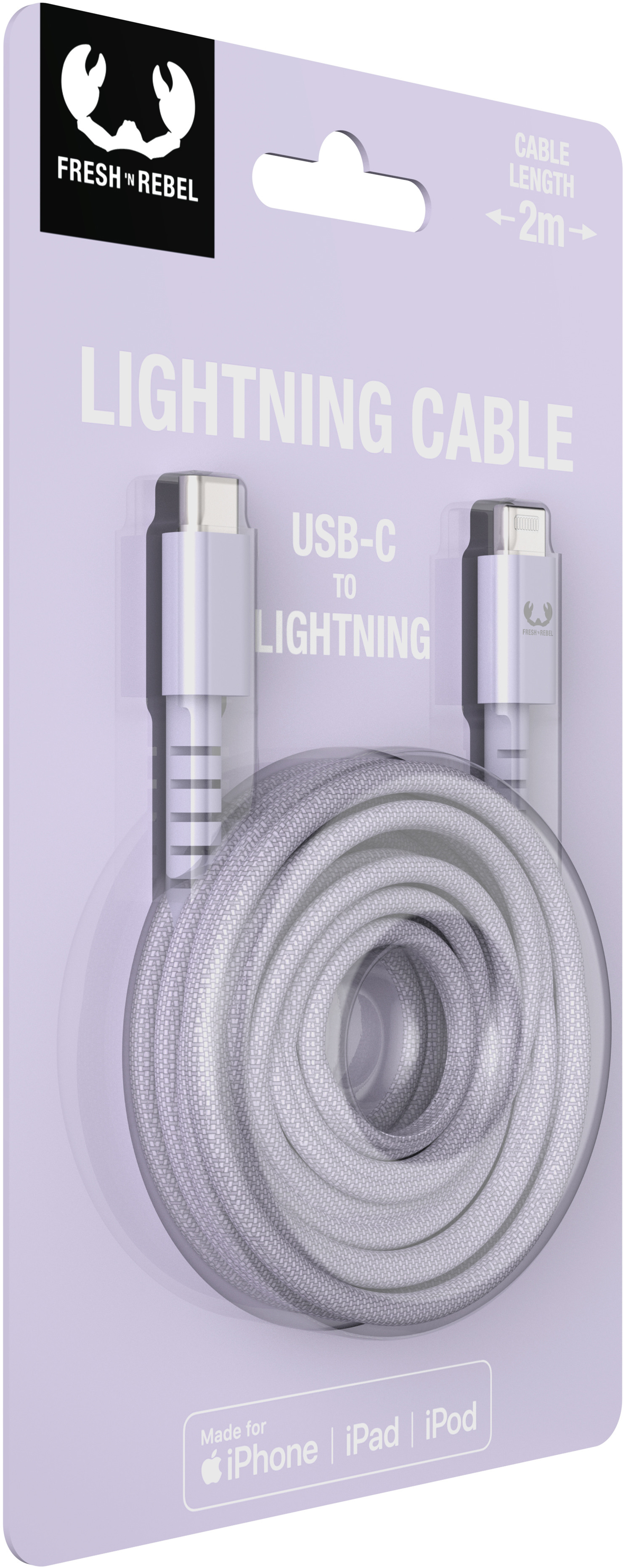 FRESH'N REBEL USB C-Lightning 2CLC200DL 2m Dreamy Lilac