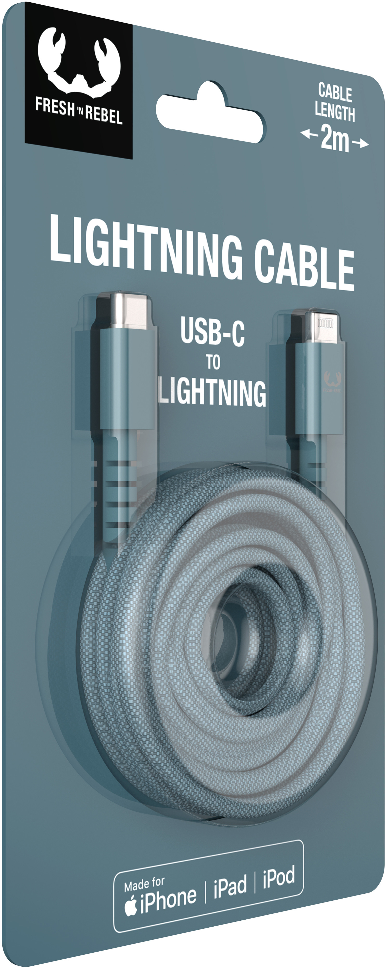 FRESH'N REBEL USB C-Lightning 2CLC200DV 2m Dive Blue