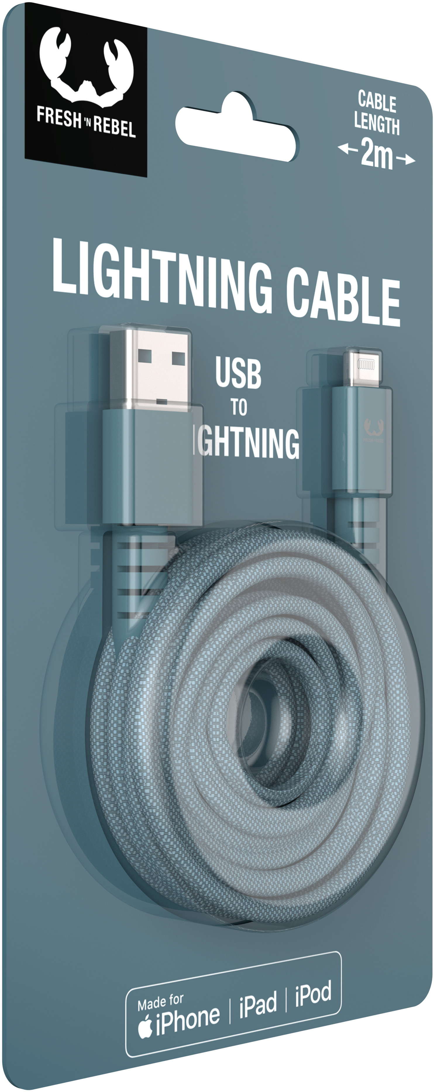 FRESH'N REBEL USB A-Lightning 2ULC200DV 2m Dive Blue
