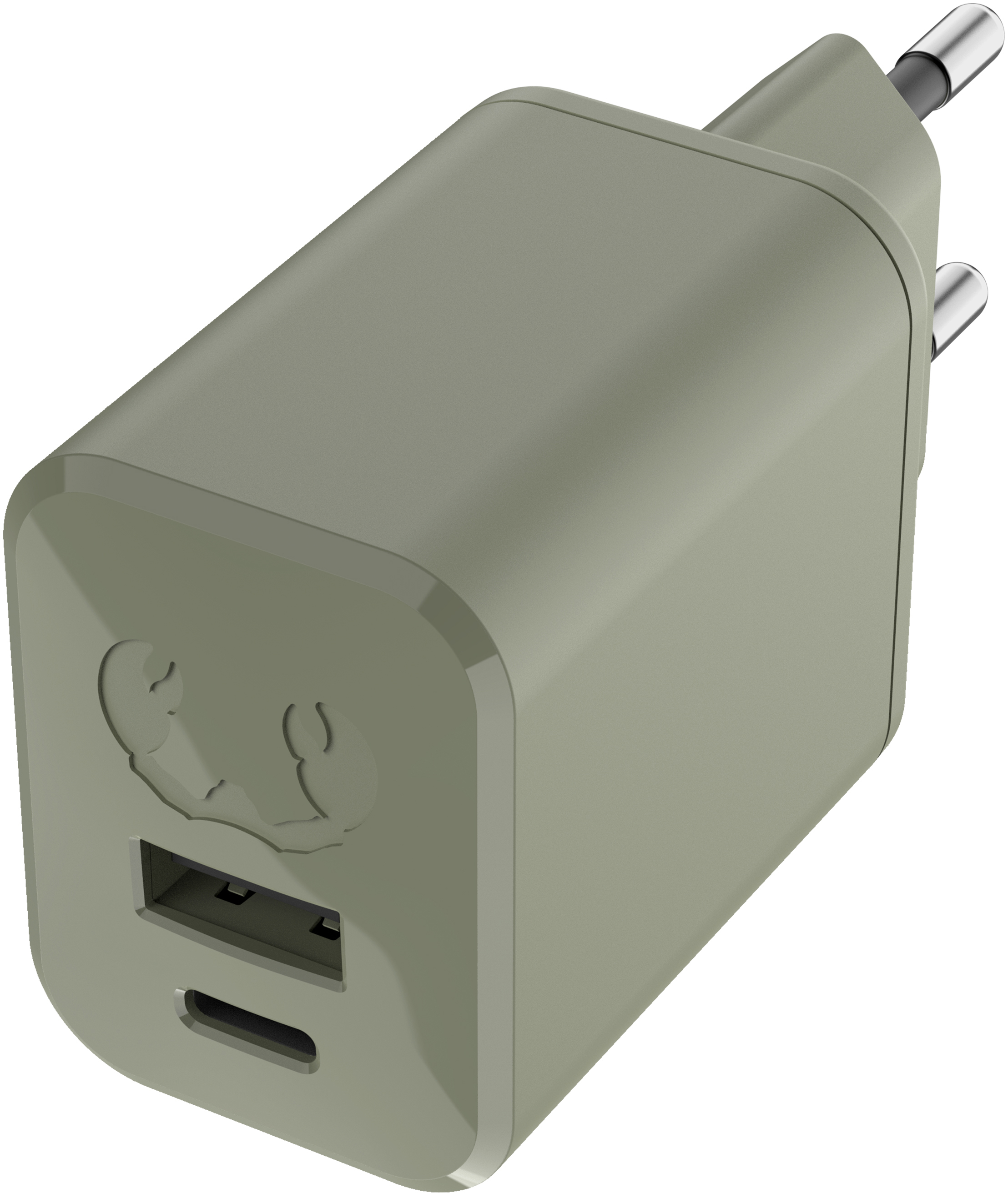 FRESH'N REBEL Mini Charger USB-C + A PD 2WC45DG Dried Green 45W