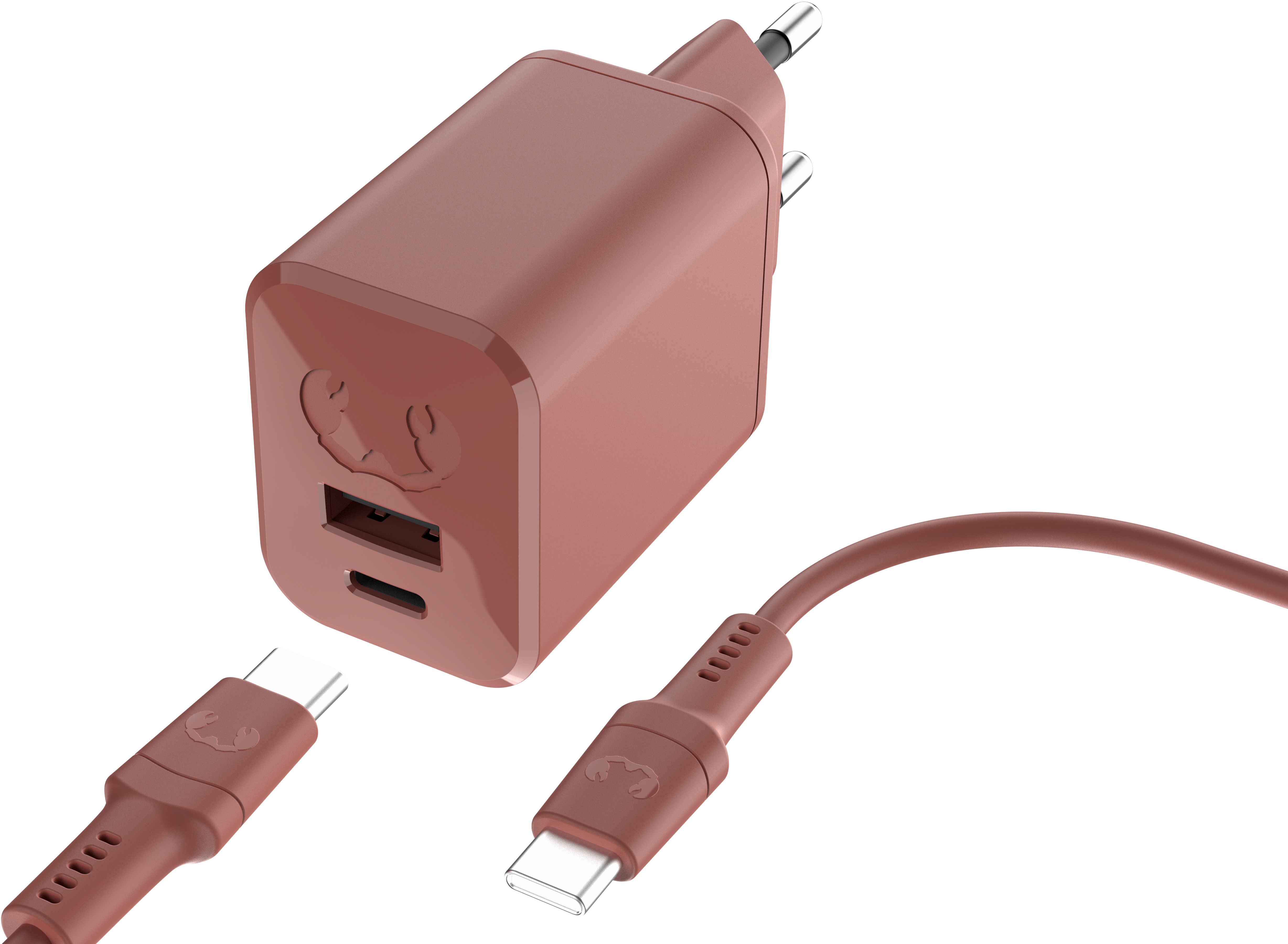 FRESH'N REBEL Charger USB-C PD Safari Red 2WCC45SR + USB-C Cable 45W