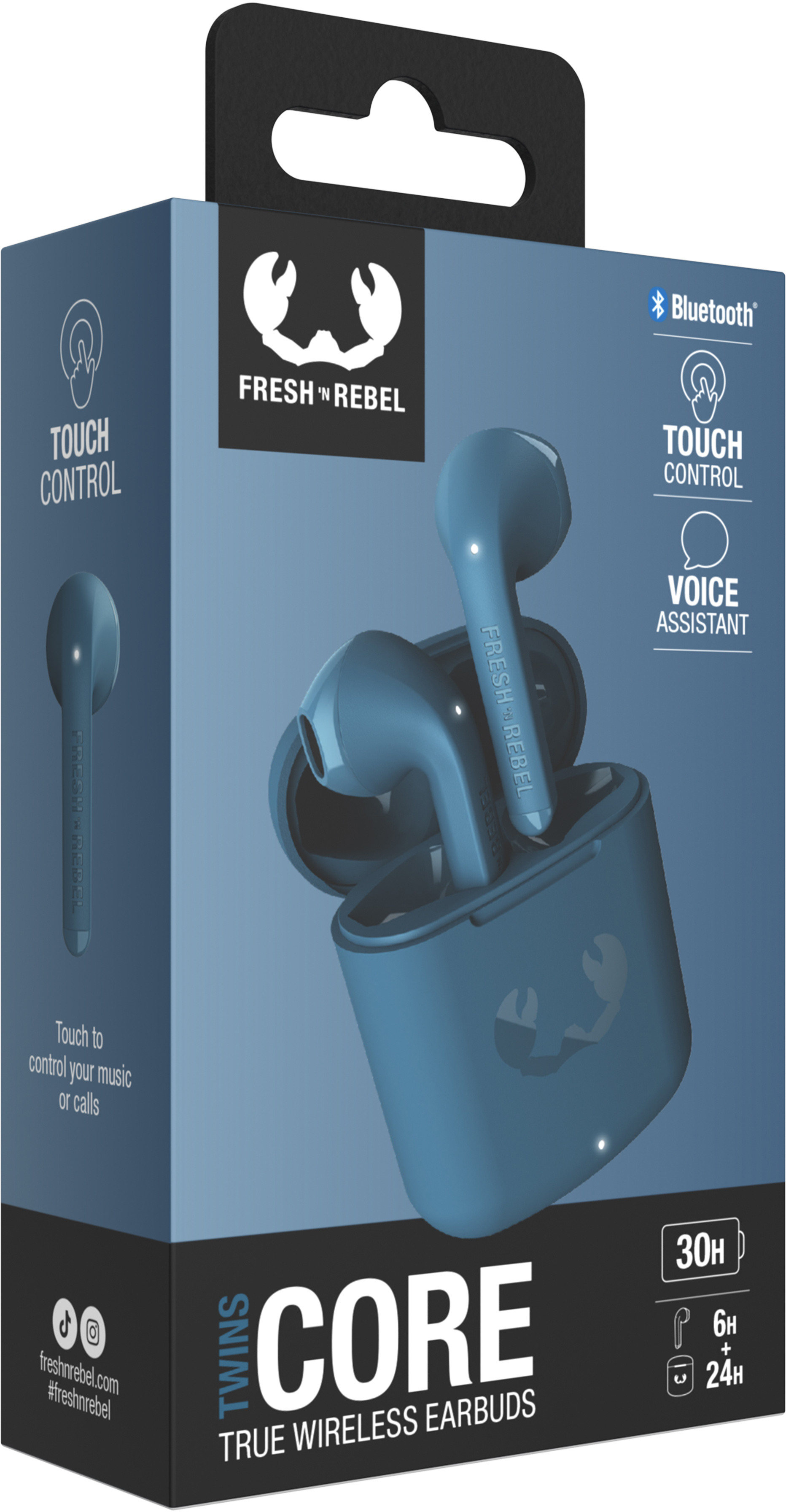 FRESH'N REBEL Twins Core - TWS earbuds 3TW1200SB Steel Blue