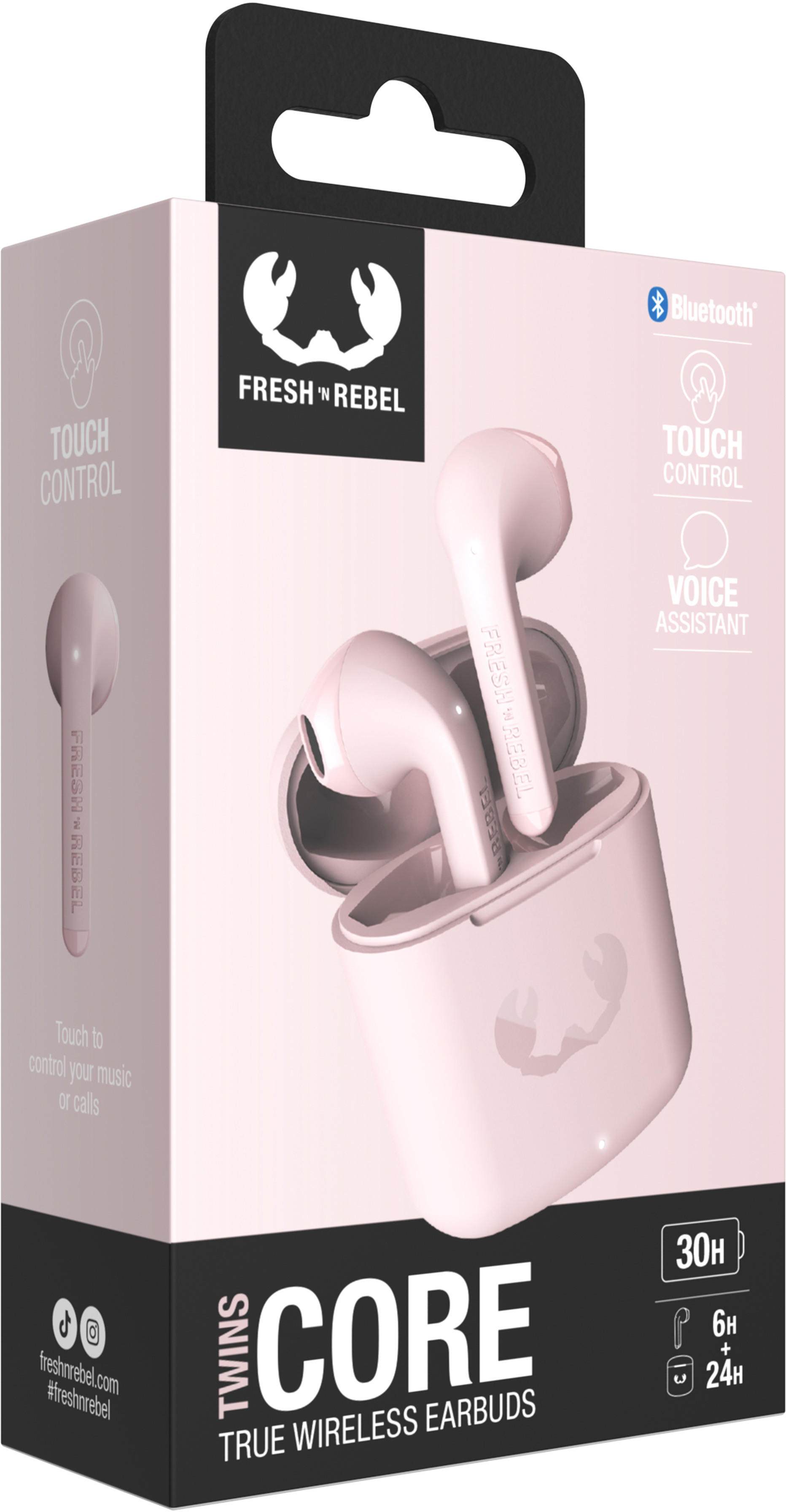 FRESH'N REBEL Twins Core - TWS earbuds 3TW1200SP Smokey Pink