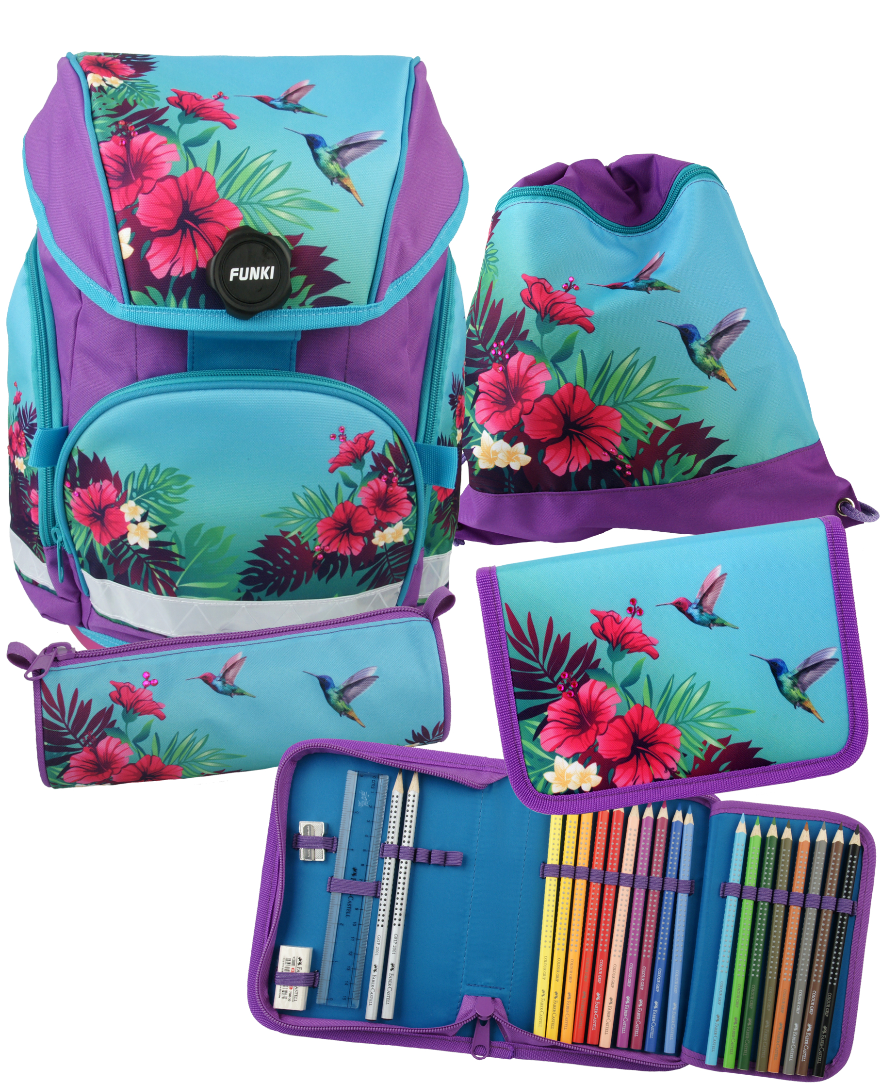 FUNKI Joy-Bag Set Tropical 6011.511 multicolor 4 pcs. multicolor 4 pcs.