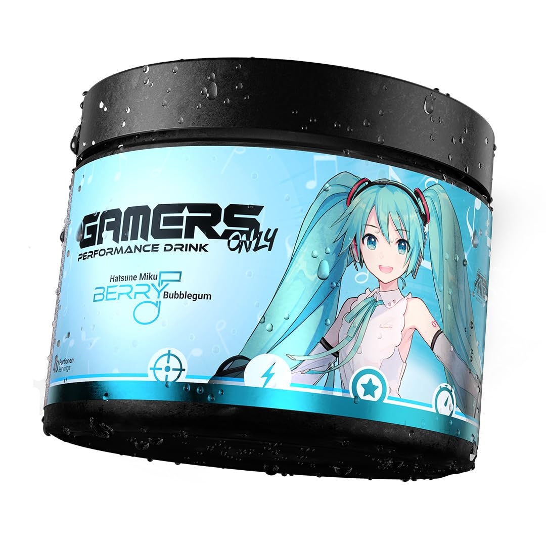 photo GAMERSONLY Energy Drink Powder 40 Port. 9120119171710 Hatsune Miku Berry Bubblegum