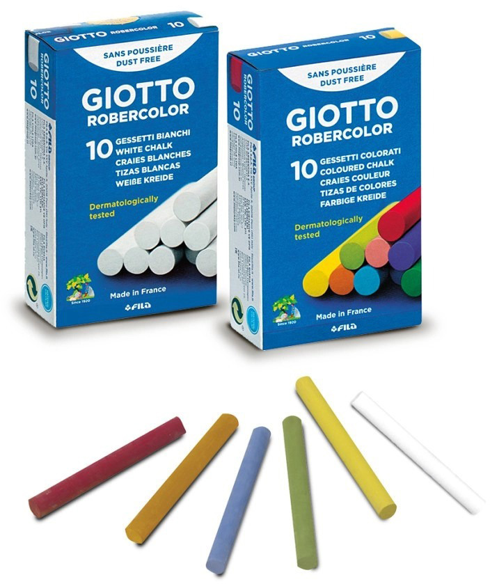 GIOTTO Craie Robercolor 538700 blanc 10 pcs.