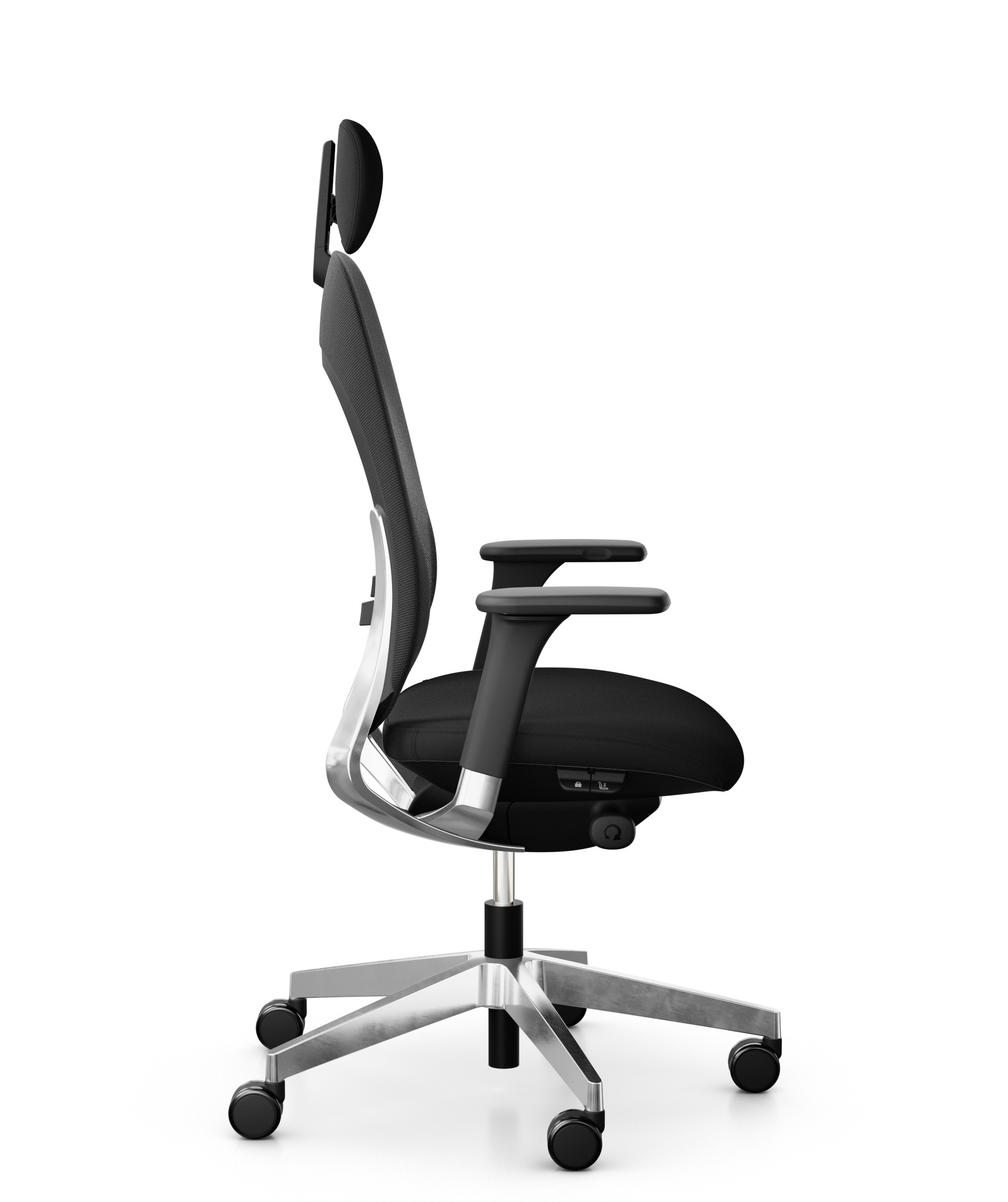 GIROFLEX Chaise de bureau 40 Comfort + 40-4049-L noir, avec accoudoir