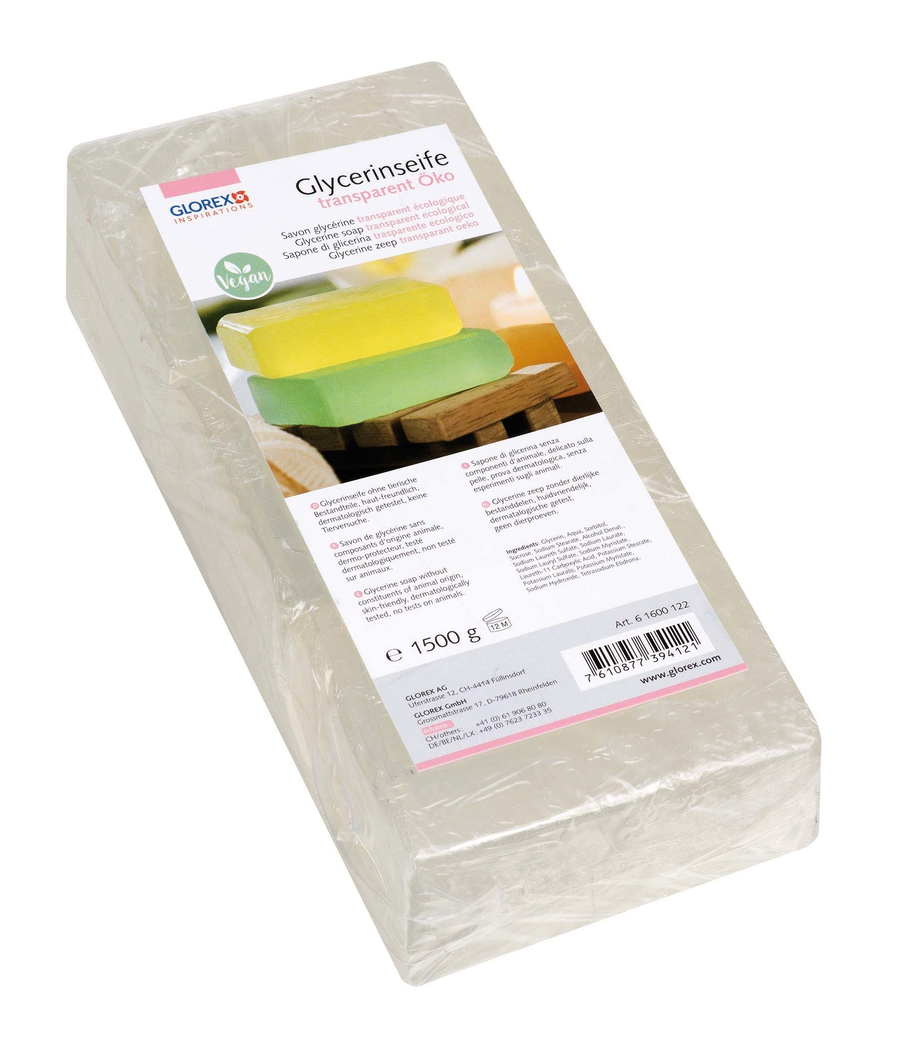 photo GLOREX Savon glycérine éco 1500g 61600122 transparent