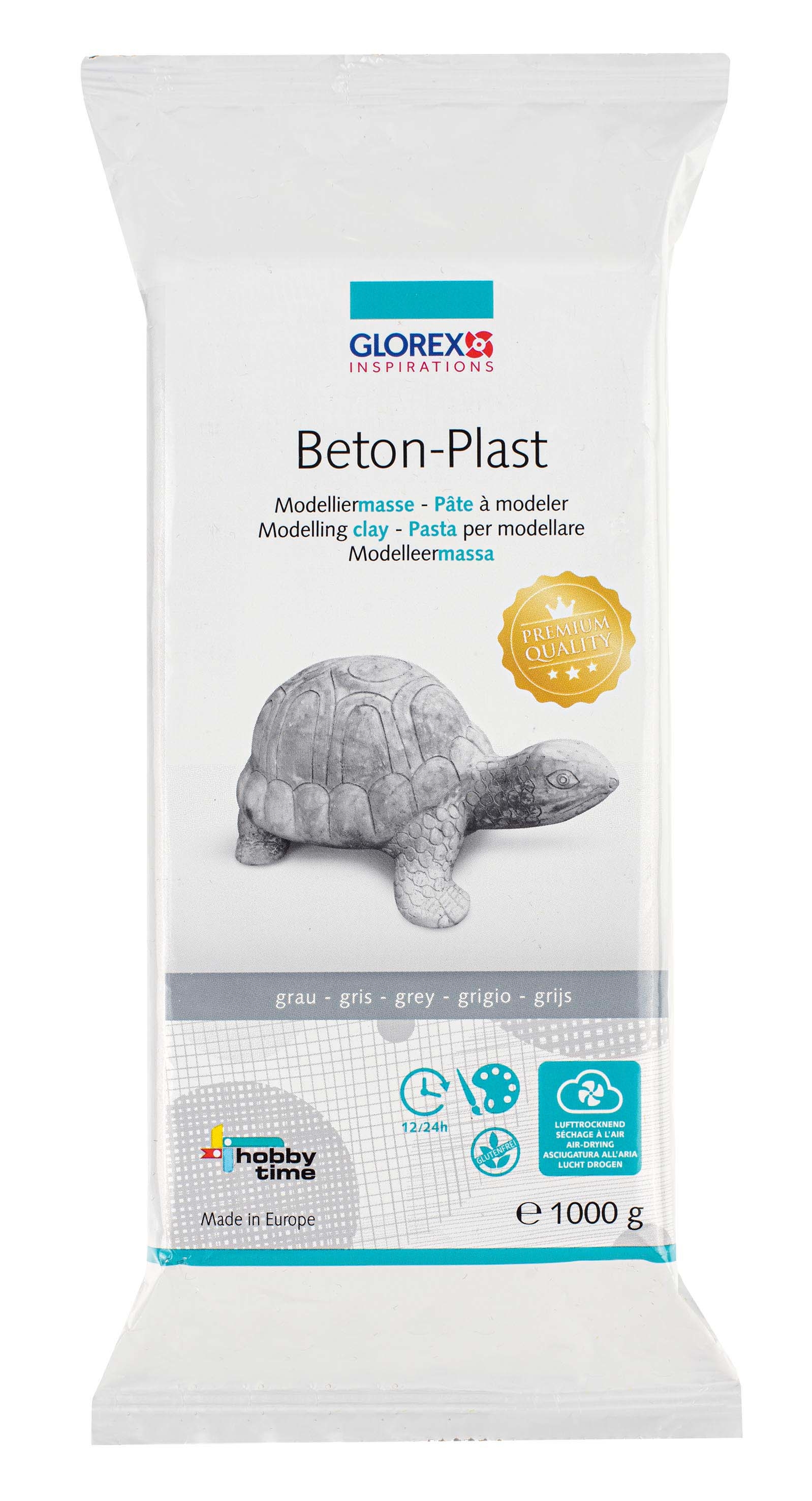 photo GLOREX Pâte à modeler béton 1kg 61780731 gris béton, durcissant à l'air