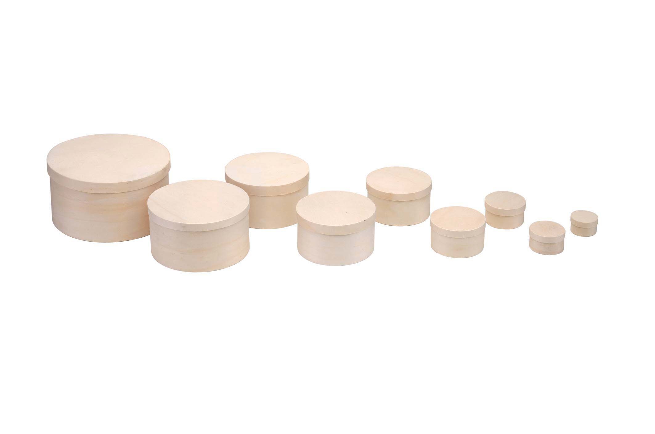 photo GLOREX Boîte ronde bois 13.5x7.5cm 62003135 Bois